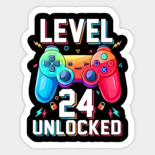 Level 24  Video Game 24th Birthday Sticker